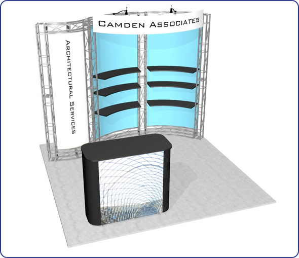 Linear Turnkey Rental Truss Booth 10 x 10 Eastridge