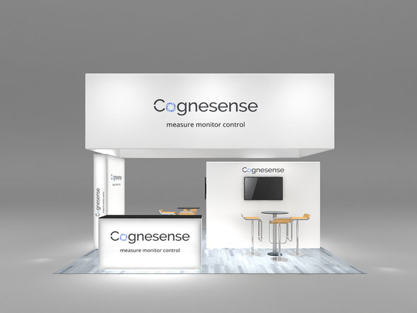 Stunning 20X20 island or Linear Booth Build With Hanging Sign, Lightbox and Four Media Panel Walls