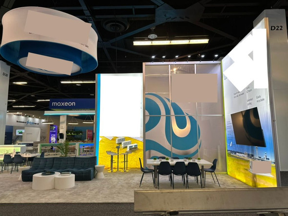 Impressive 16' T Backlit Custom Booth 20' x 20' up to 20' x 50'