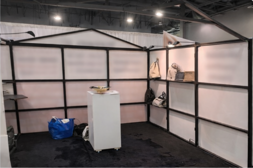 Custom 10x10 "Modern House" Steel Frame Boutique Booth