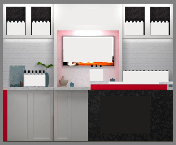 10x10 Custom Trade Show Booth Exhibit Includes 42" TV & Popcorn Machine
