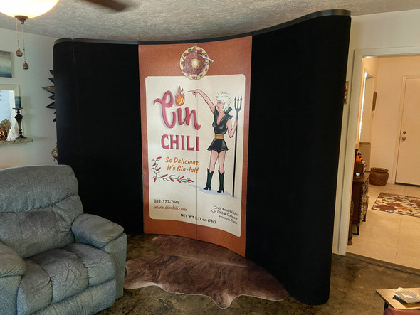 10’ Curved Backdrop for vendor booth