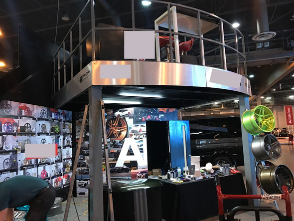 Custom Trade Show Exhibition Booth 30' x 23' Two Story Booth with Balcony and Offices
