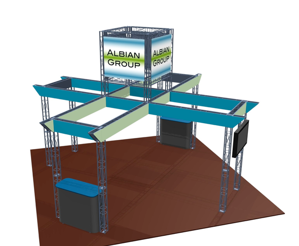 20'x20' Ventura Truss Island Kit Tradeshow Booth w/ extra 11.5" height