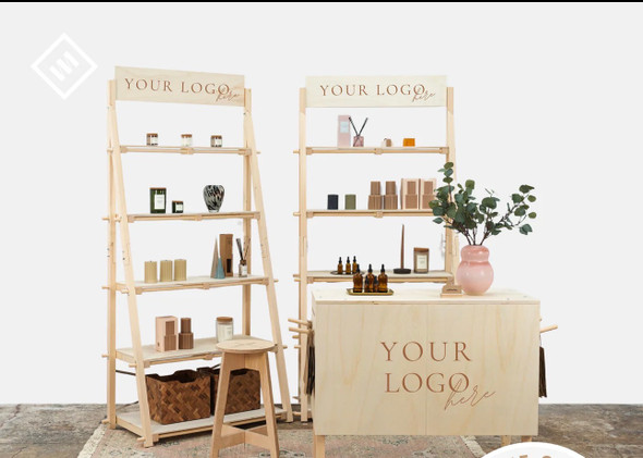 Milimetry Natural-Wood Trade Show & Retail Display Collection + Carrying Bags