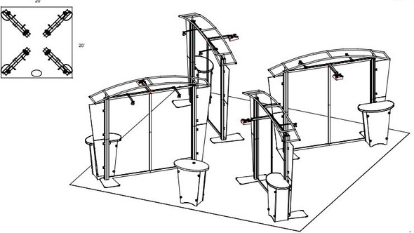 Trade Show Booth Displays, consisting of 3 10x10 units