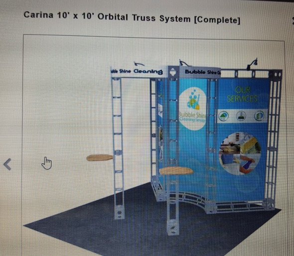 Orbital Expo Display Booth "Carina" 10'x10' with the shipping crates that has never been taken out of the box