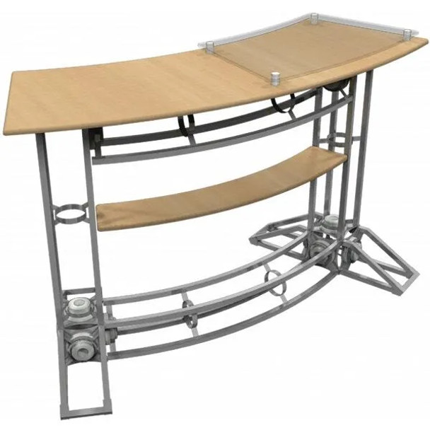 Orbital Express Truss Curve Counter with Plex Stand-Off and Internal Shelf