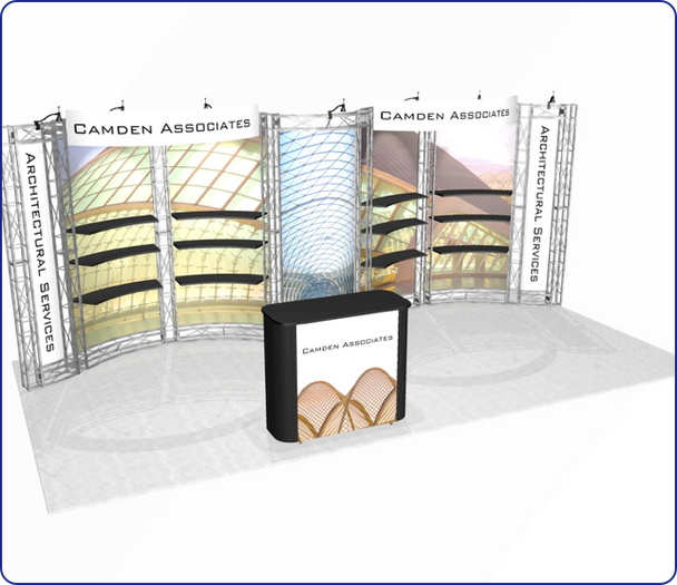 Linear Turnkey Rental Truss Booth 10 x 20 Pacifica