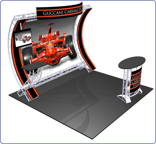 Linear Turnkey Rental Truss Booth 10 x 10 Irvine