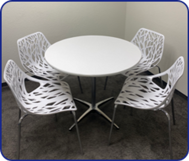 Standard Table and Four Chairs White