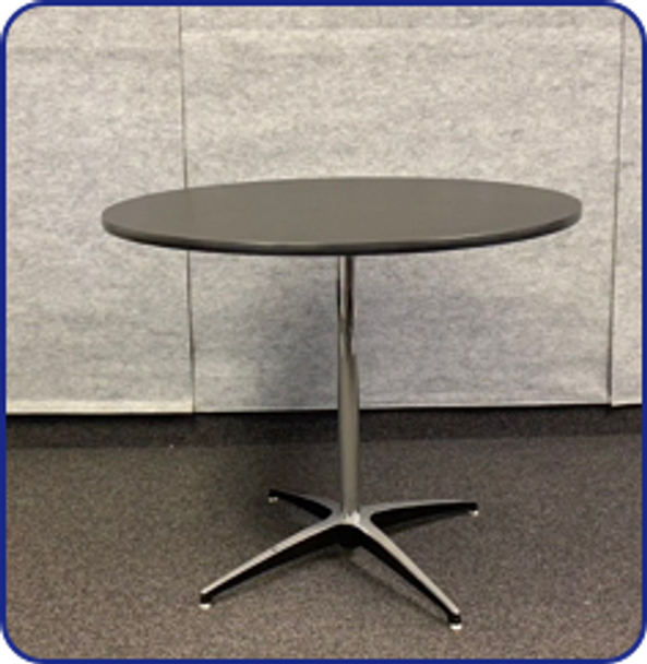 Fixed Height 36" Round Black Table