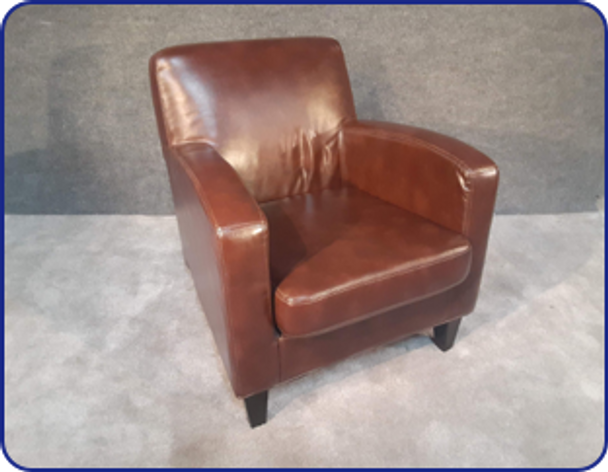 Light Brown Leather Lounge Chair