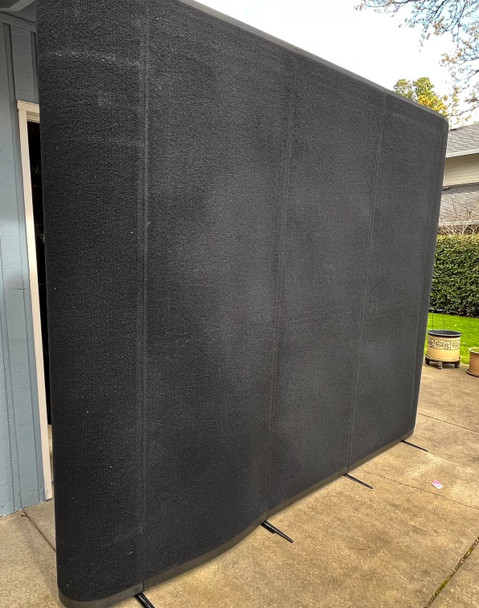 8x8 Black Corduroy Popup Tradeshow Booth With Lights - Very Clean And Attractive