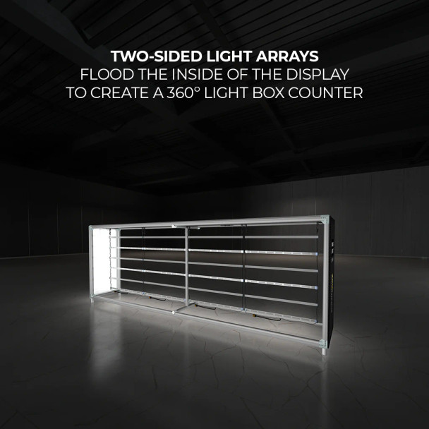 10ft WaveLite Casonara SEG Light Counter Hardware Only. Packed in One CA700 Case to Counter!