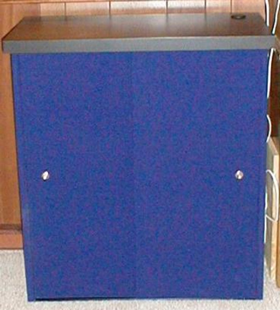 Expose Podium & Case Blue showtime fabric