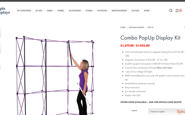 10 foot pop up booth