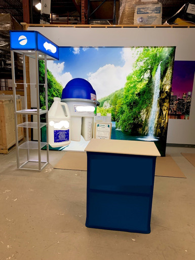 Buy a used - Aluminum framed booth with a bridge and an island ...