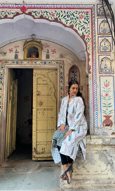 Daya Quilted Coat, Jaipur Forest