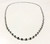 Black Tulasi & Faceted Silver Neck Beads, Large, 24"