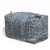 Large Amenity Bag, Blue & Tan Batik