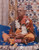 Srila Prabhupada Photo, New York, Blue Vyasasana, 16"x20"