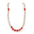 Medium Tulasi Neck Beads, Orange & Silver