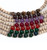 Medium Tulasi Neck Beads, Deep Pink & Silver