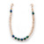 Medium Tulasi Neck Beads, Blue, Green, & Silver