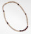 Medium Tulasi Neck Beads, Maroon & Silver