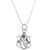 Ganesh Ji Silver Pendant with Green Onyx