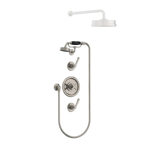 Lefroy Brooks Mackintosh Archipelago thermostatic valve with flow controls & hand shower Lefroy Brooks Mackintosh Archipelago thermostatic valve with flow controls & hand shower