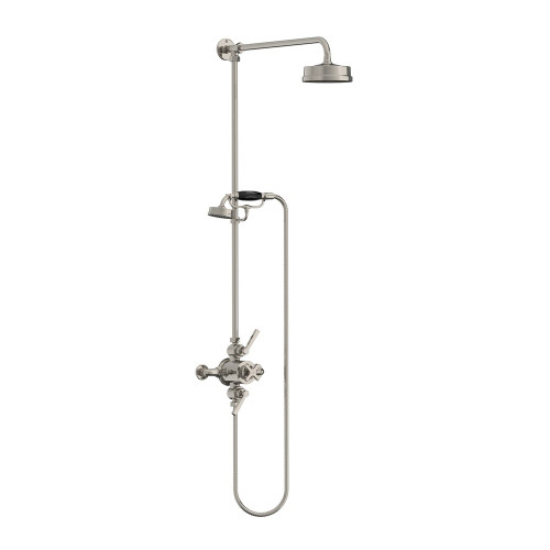 Lefroy Brooks Mackintosh dual control thermostatic valve with riser, hand shower & 6" rose Lefroy Brooks Mackintosh dual control thermostatic valve with riser, hand shower & 6" rose