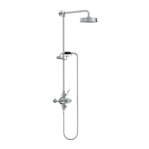 Lefroy Brooks Mackintosh dual control thermostatic valve with riser, hand shower & 8" rose Lefroy Brooks Mackintosh dual control thermostatic valve with riser, hand shower & 8" rose