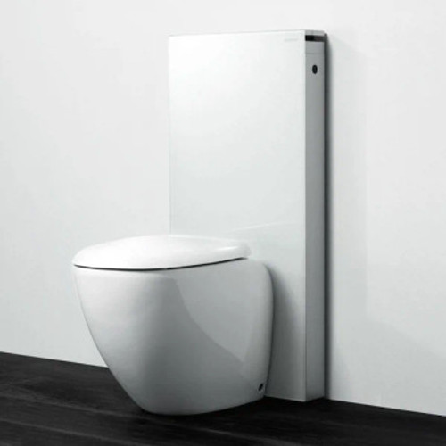 Geberit - Monolith WC Unit & Cistern for Floorstanding WC's - White/Aluminium Height 101cm Geberit - Monolith WC Unit & Cistern for Floorstanding WC's - White/Aluminium Height 101cm