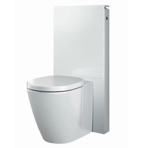 Geberit - Monolith WC Unit & Cistern for Floorstanding WC's - White/Aluminium Height 101cm
