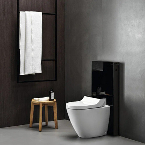 Geberit - Monolith WC Unit & Cistern for Floorstanding WC's - Black/Aluminium Height 1010mm Geberit - Monolith WC Unit & Cistern for Floorstanding WC's - Black/Aluminium Height 1010mm