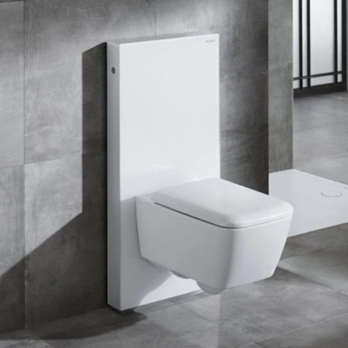 Geberit - Monolith WC Frame & Cistern for Wall Hung WC's - White/Aluminium Height 1010mm