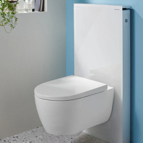 Geberit - Monolith WC Frame & Cistern for Wall Hung WC's - White/Aluminium Height 1010mm Geberit - Monolith WC Frame & Cistern for Wall Hung WC's - White/Aluminium Height 1010mm