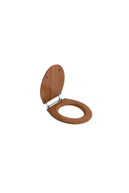 Lefroy Brooks Lissa Doon Mahogany Lavatory Seat With Bar Hinge
