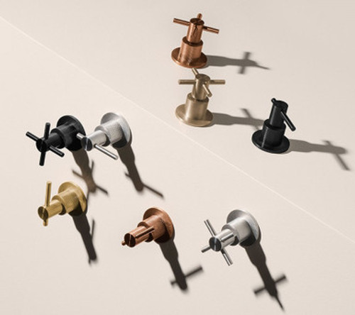 Zuchetti Helm 3 Hole Bath / Shower Mixer With Cross Handles