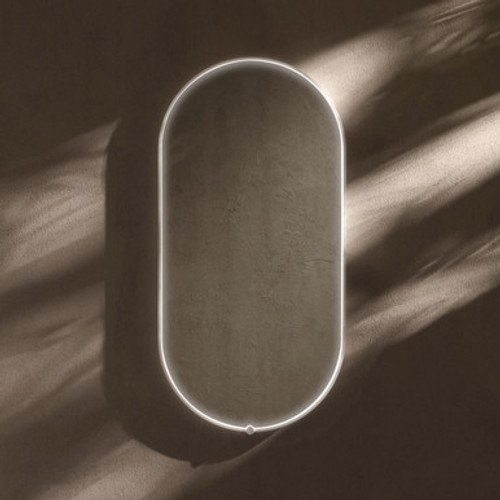 Avior oval 45w x 90h illuminated steamfree mirror white
