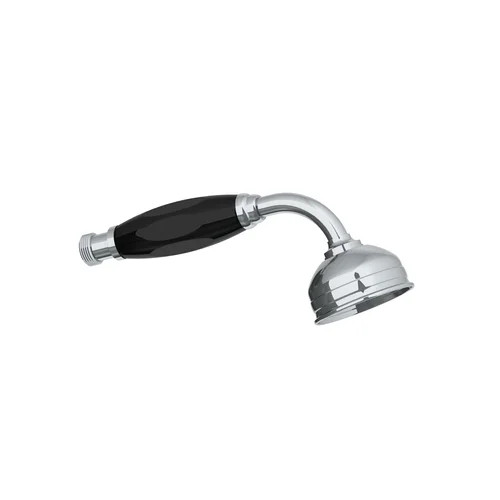 Lefroy Brooks Classic black ceramic handset with 2 1/2" rose