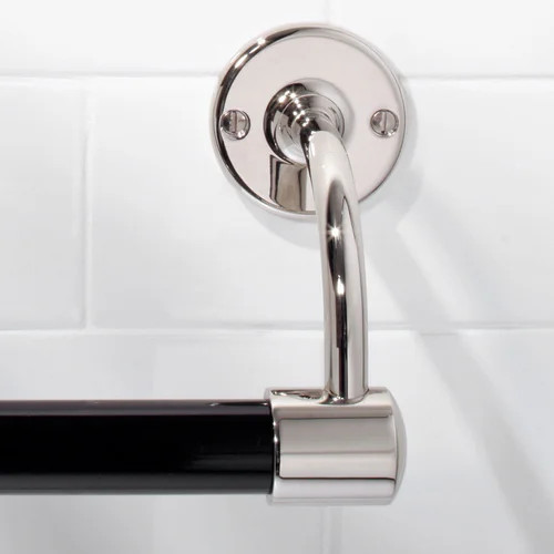 Lefroy Brooks Classic 508mm large bore black enamelled towel rail