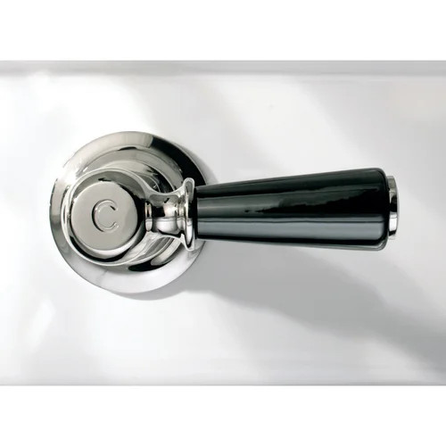 Lefroy Brooks Classic basin mixer with black levers and pop-up waste Lefroy Brooks Classic basin mixer with black levers and pop-up waste