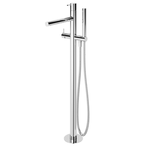 Linea Eco Bath Mono Floor Standing Bath Mixer - Chrome