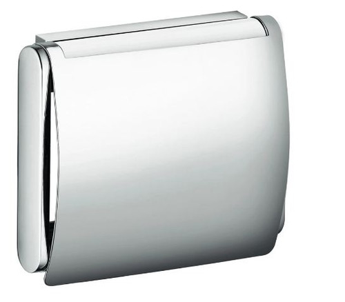 Keuco Plan Toilet Roll Holder with Lid - Chrome