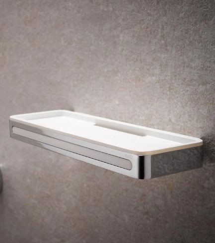 Keuco Plan Shower Shelf with Integrated Glass Wiper