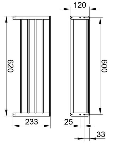 Keuco Elegance Wall Mounted Towel Rail - Chrome
