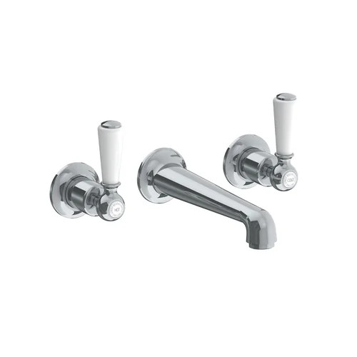 Lefroy Brooks WL 1212 Classic wall mounted basin mixer with white levers